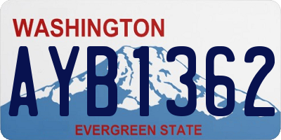 WA license plate AYB1362
