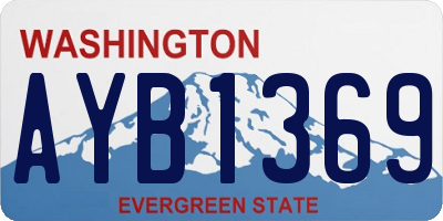 WA license plate AYB1369