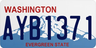 WA license plate AYB1371
