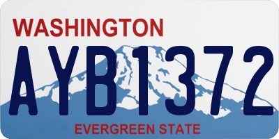 WA license plate AYB1372