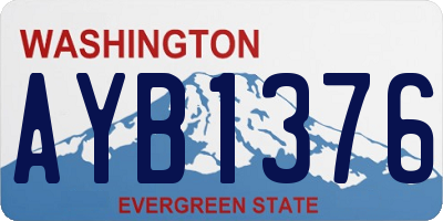 WA license plate AYB1376