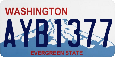 WA license plate AYB1377