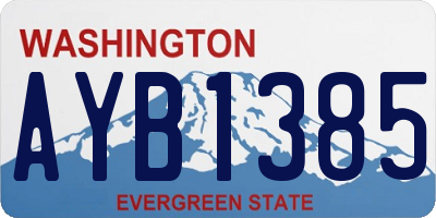 WA license plate AYB1385