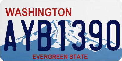 WA license plate AYB1390