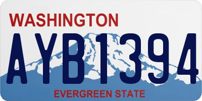 WA license plate AYB1394