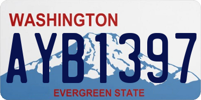 WA license plate AYB1397