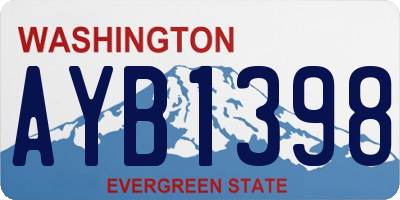 WA license plate AYB1398