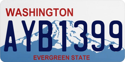 WA license plate AYB1399