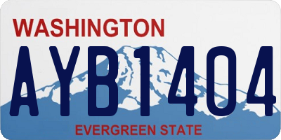 WA license plate AYB1404