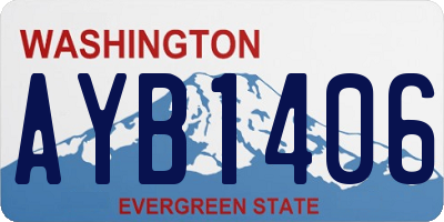 WA license plate AYB1406