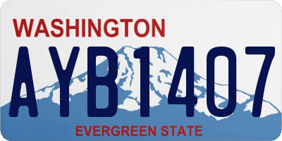 WA license plate AYB1407