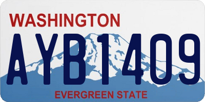 WA license plate AYB1409