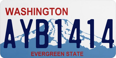 WA license plate AYB1414