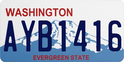 WA license plate AYB1416
