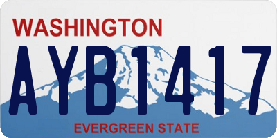 WA license plate AYB1417