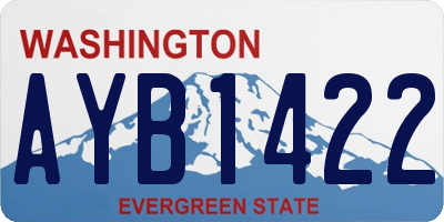 WA license plate AYB1422