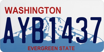 WA license plate AYB1437