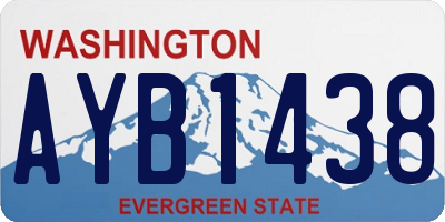 WA license plate AYB1438
