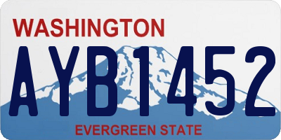 WA license plate AYB1452