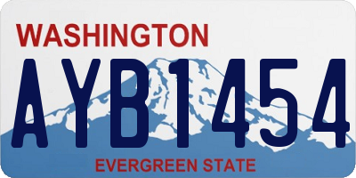 WA license plate AYB1454