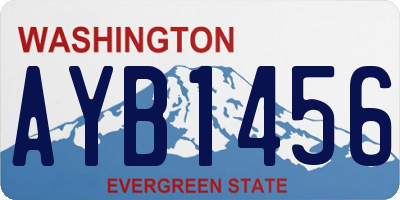 WA license plate AYB1456