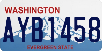 WA license plate AYB1458