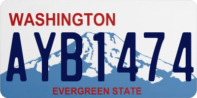 WA license plate AYB1474