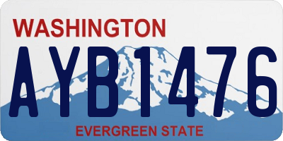WA license plate AYB1476