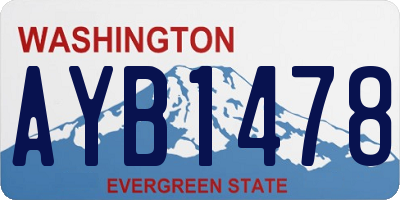 WA license plate AYB1478