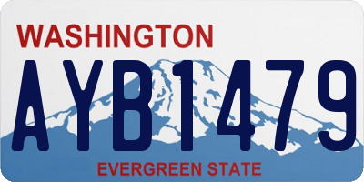 WA license plate AYB1479