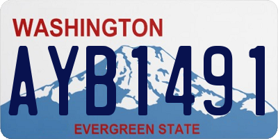 WA license plate AYB1491