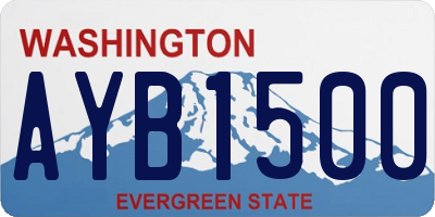 WA license plate AYB1500