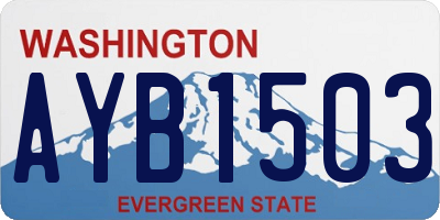 WA license plate AYB1503