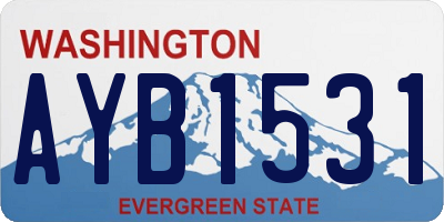 WA license plate AYB1531