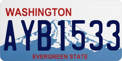 WA license plate AYB1533