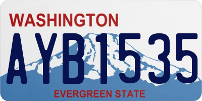WA license plate AYB1535