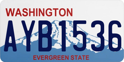 WA license plate AYB1536