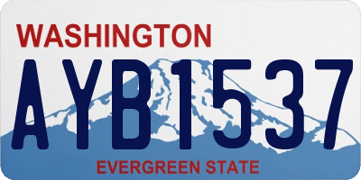 WA license plate AYB1537