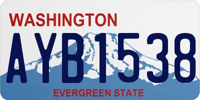 WA license plate AYB1538