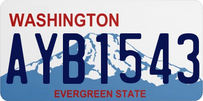 WA license plate AYB1543