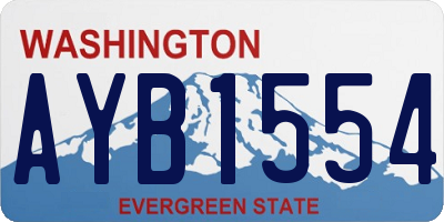 WA license plate AYB1554
