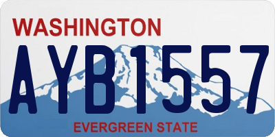 WA license plate AYB1557