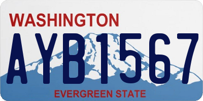 WA license plate AYB1567