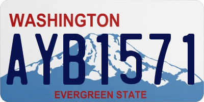 WA license plate AYB1571