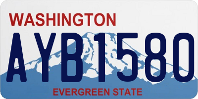 WA license plate AYB1580