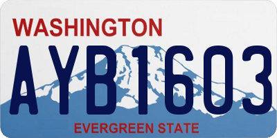 WA license plate AYB1603