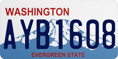 WA license plate AYB1608