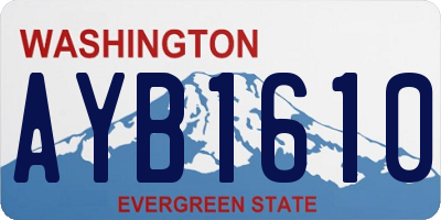 WA license plate AYB1610