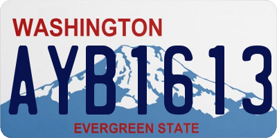 WA license plate AYB1613