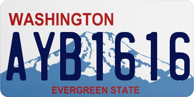 WA license plate AYB1616